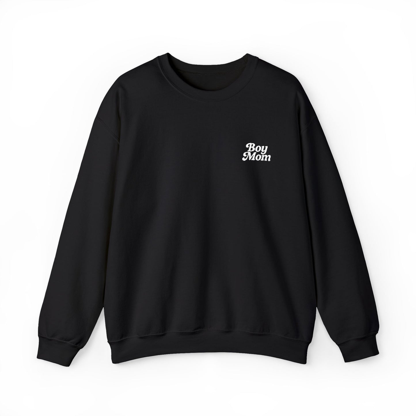 Boy Mom Retro Embroidered Crewneck Sweatshirt