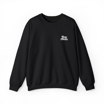 Boy Mom Retro Embroidered Crewneck Sweatshirt