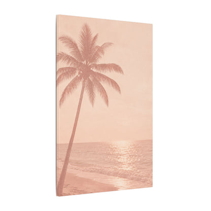 Blush Palm Beach — Matte Stretched Canvas Wall Art