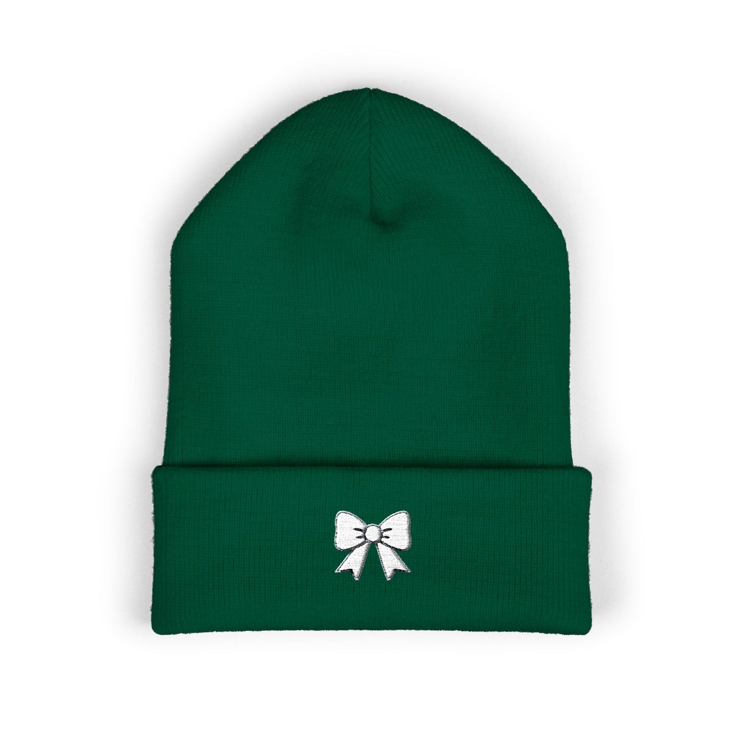 Emoji Bow Embroidered Classic Cuffed Beanie