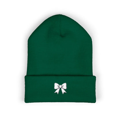 Emoji Bow Embroidered Classic Cuffed Beanie