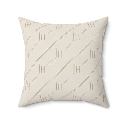 JH Signature Monogram Throw Pillow