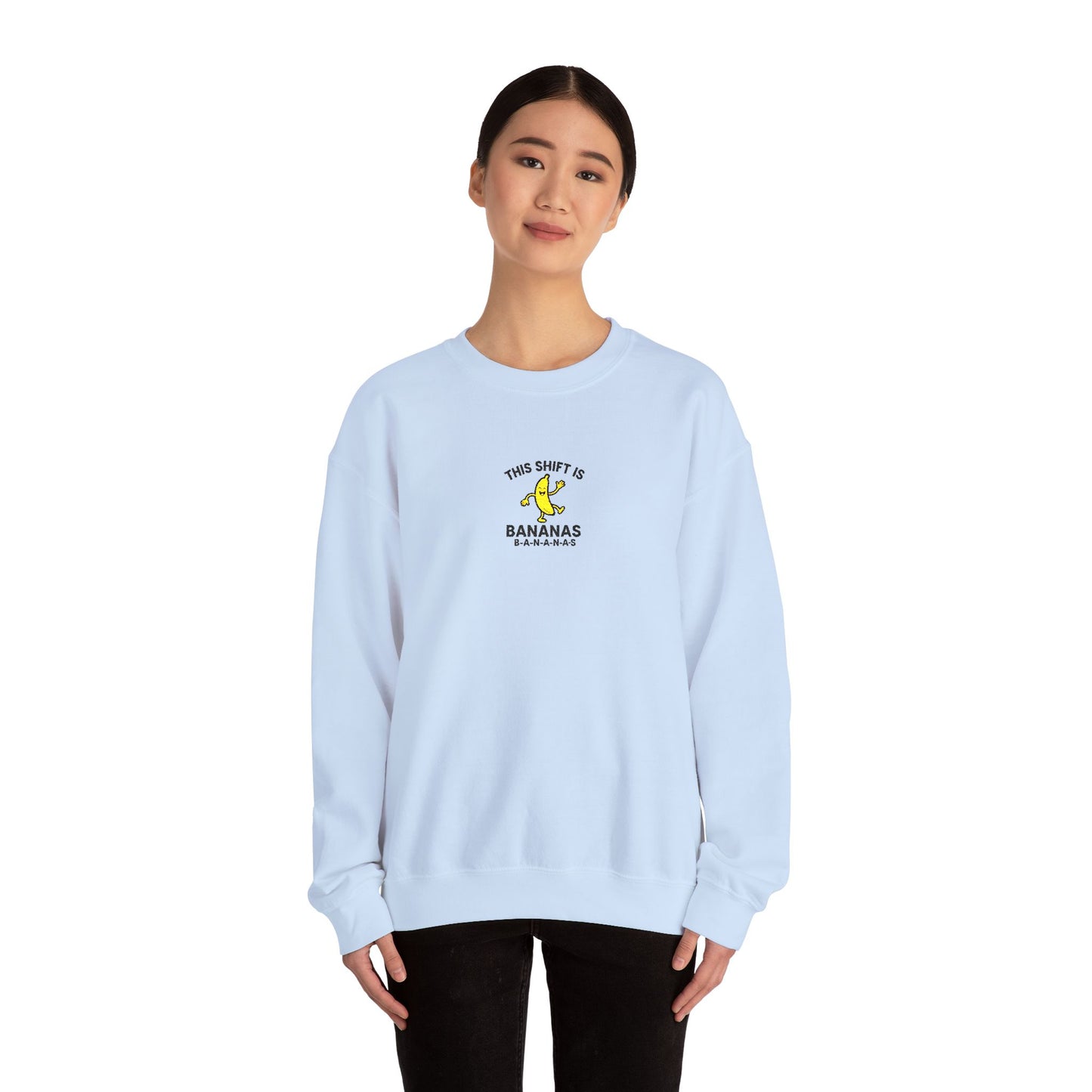 This Shift is Bananas Dancing Embroidered Crewneck Sweatshirt