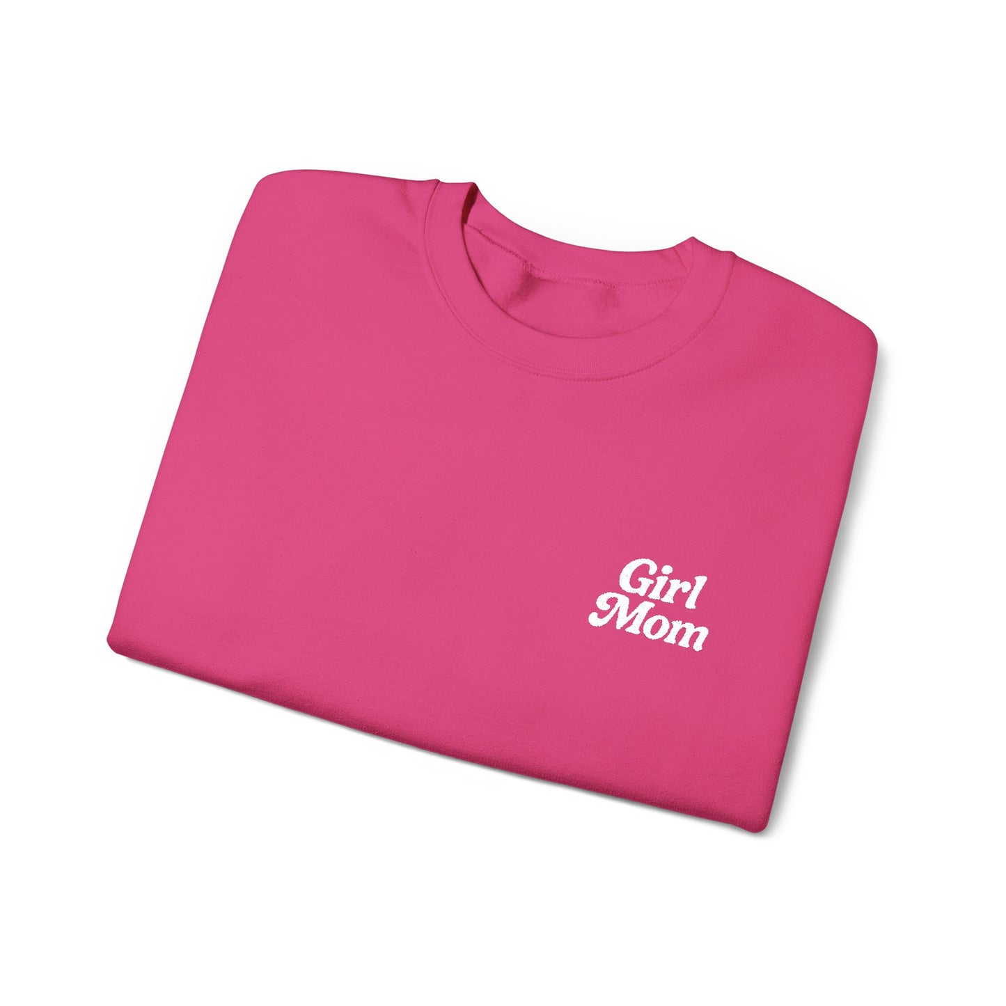 Girl Mom Retro Embroidered Crewneck Sweatshirt