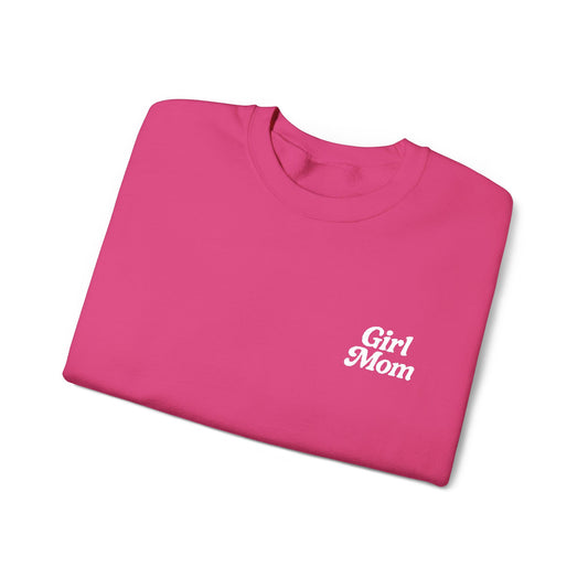 Girl Mom Retro Embroidered Crewneck Sweatshirt
