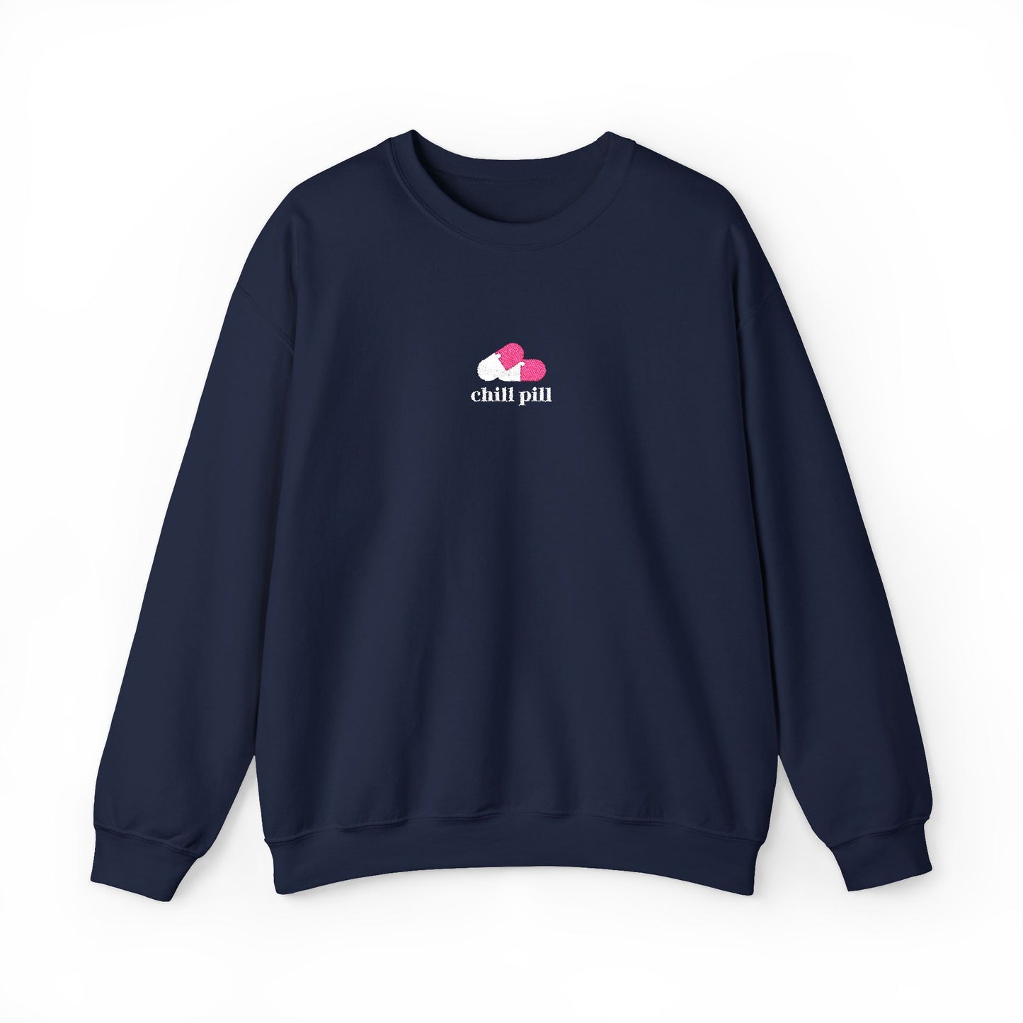 Chill Pill Embroidered Crewneck Sweatshirt