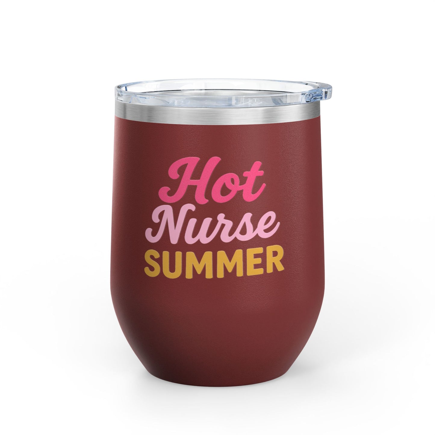 Hot Nurse Summer Wine Tumbler (12 oz)
