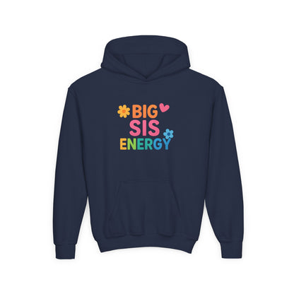 Big Sis Energy Kids Youth Hoodie