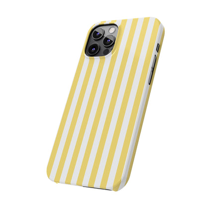 Yellow Striped Summer Slim iPhone Case