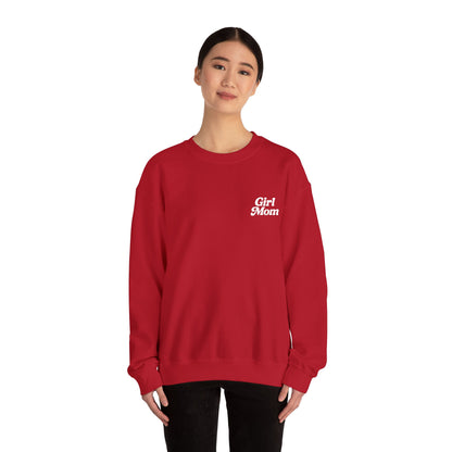 Girl Mom Retro Embroidered Crewneck Sweatshirt