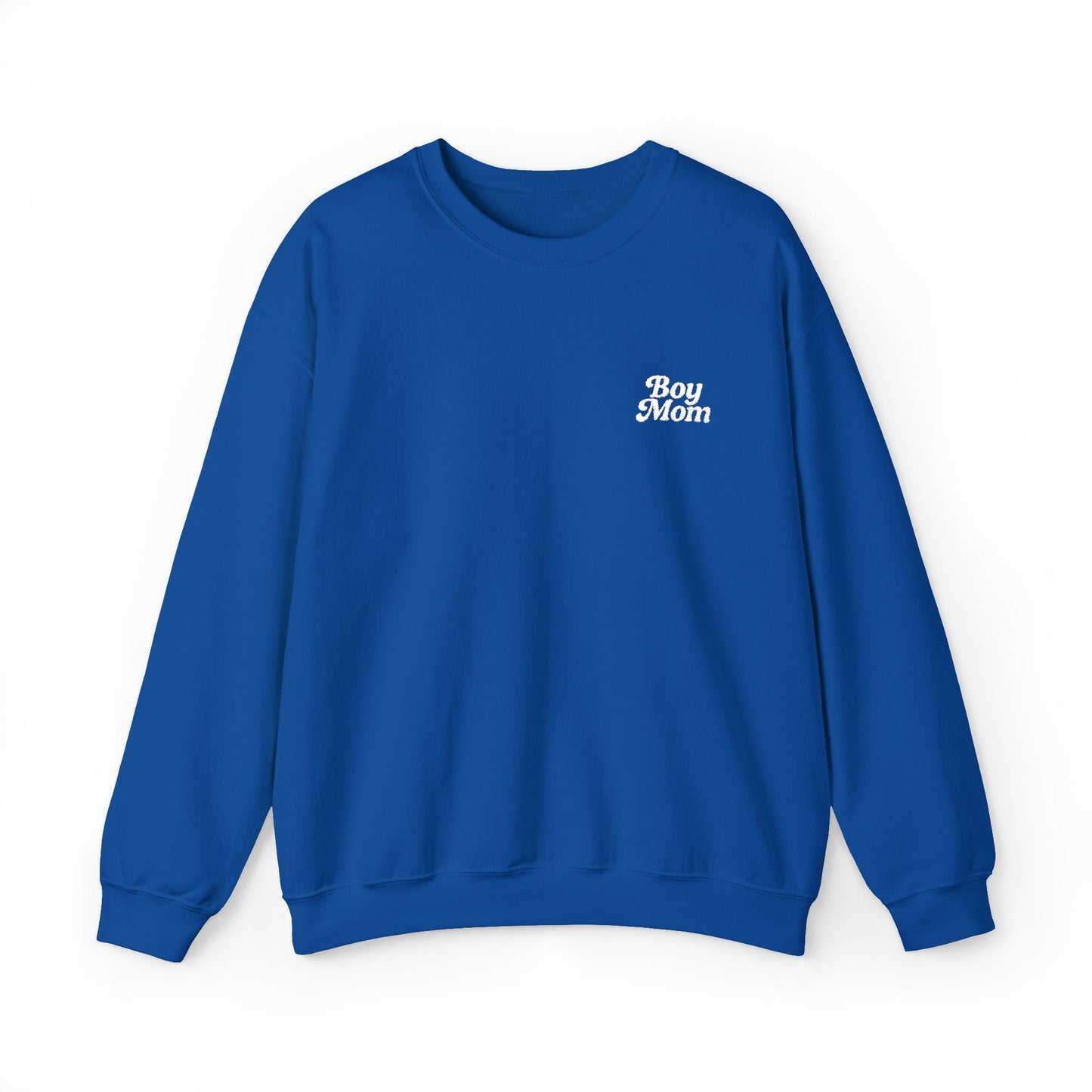 Boy Mom Retro Embroidered Crewneck Sweatshirt