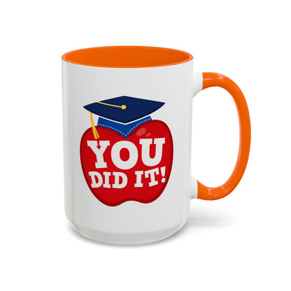 You Did It! Graduation Apple Accent Coffee Mug (11/15oz)