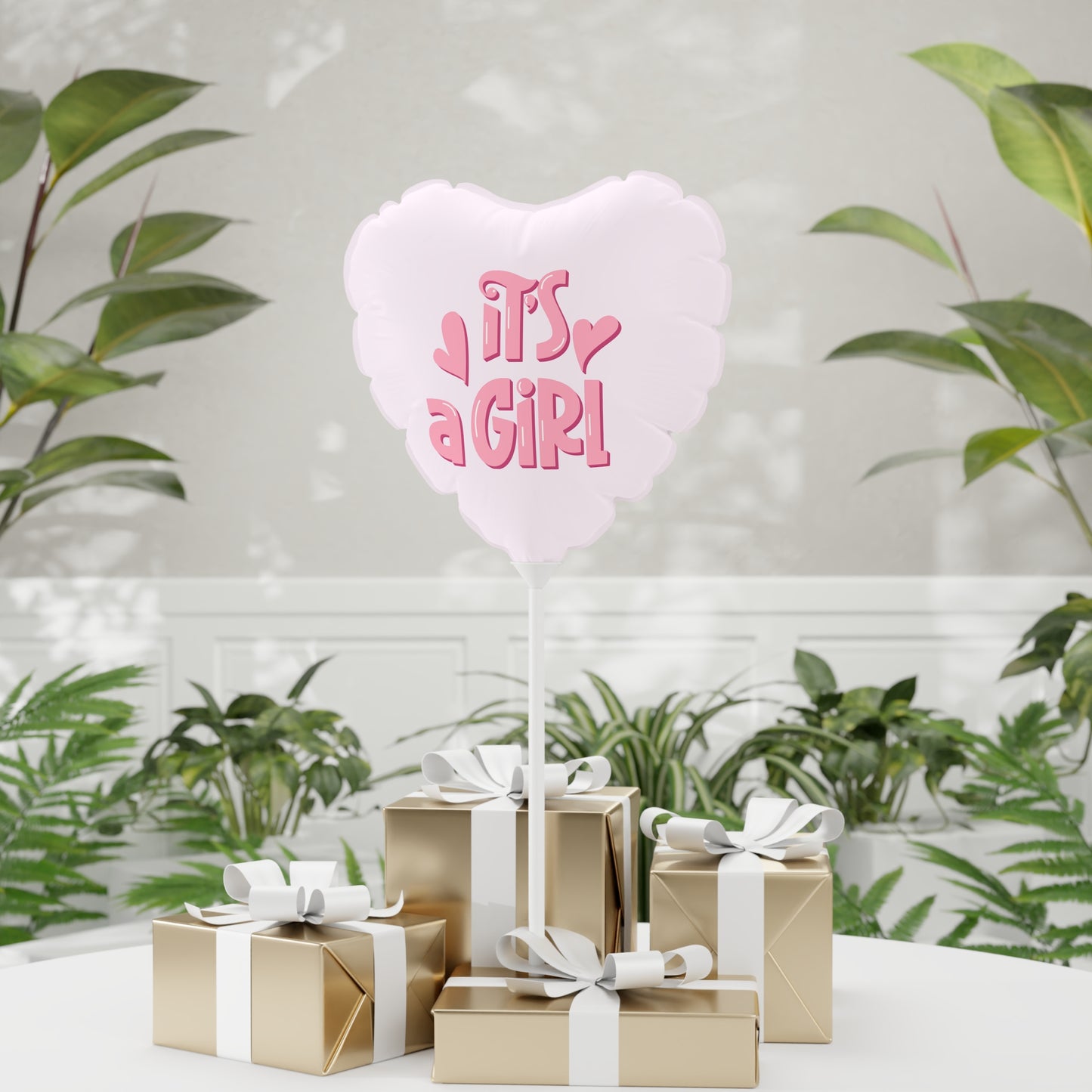 It's a Girl Heart Gender Reveal 11" Balloon