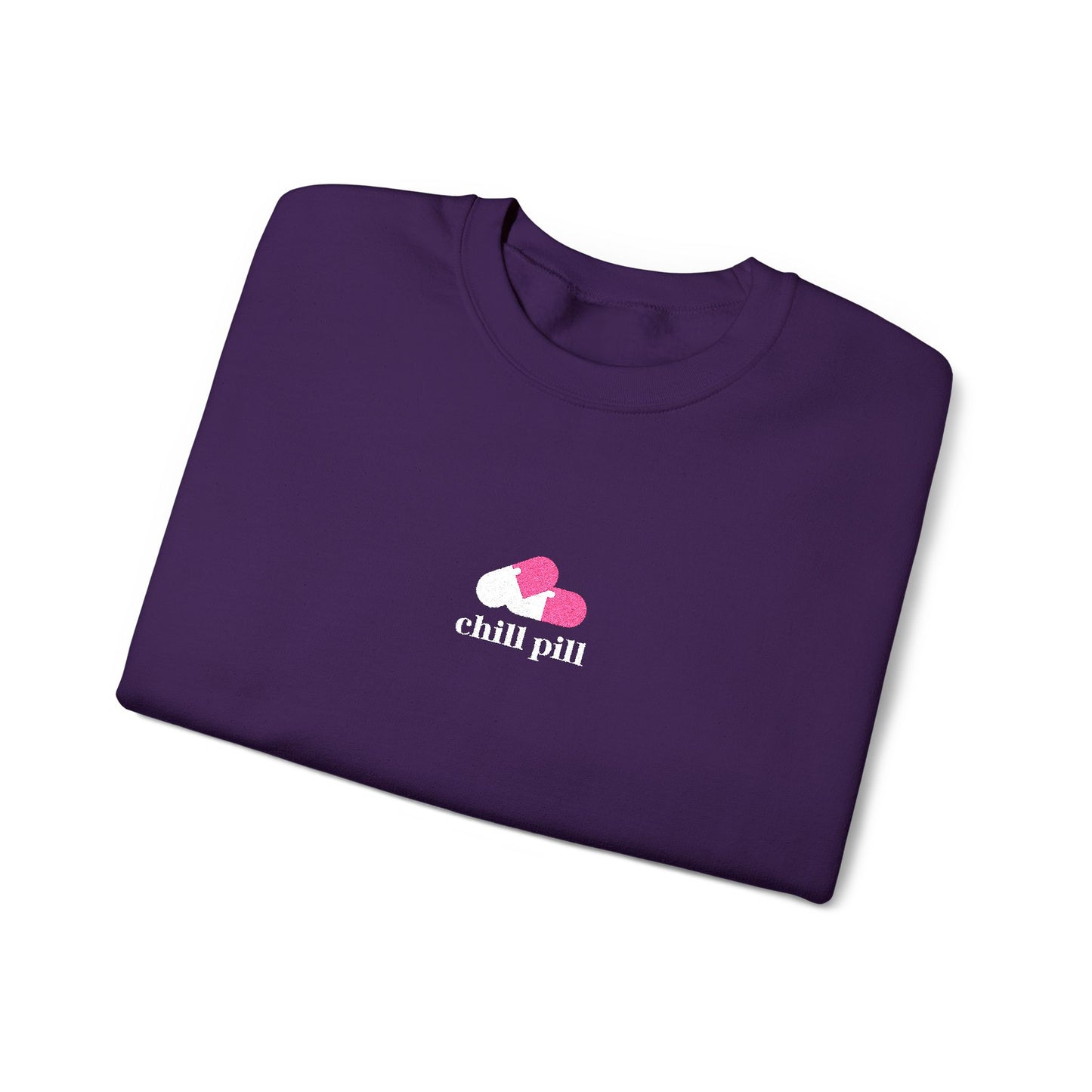 Chill Pill Embroidered Crewneck Sweatshirt