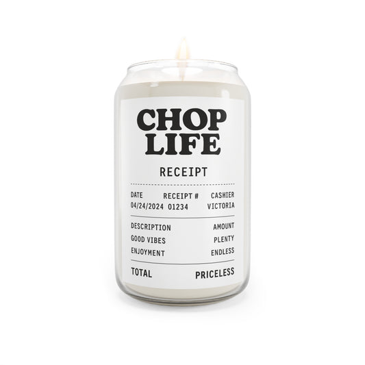 Chop Life Receipt Scented Candle (13.75 oz)