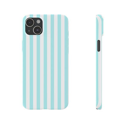 Blue Striped Summer Slim iPhone Case