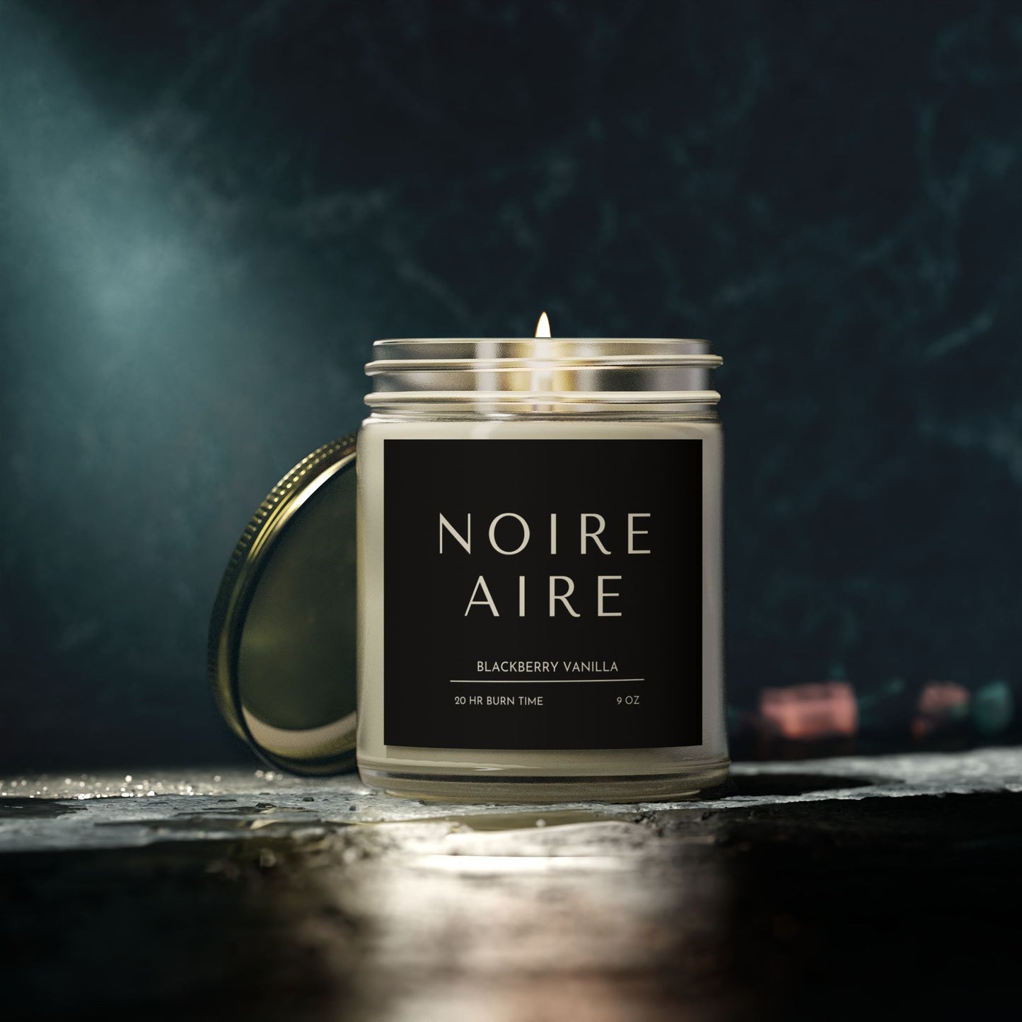 Noire Aire Blackberry Vanilla Scented Candles (4oz, 9oz)