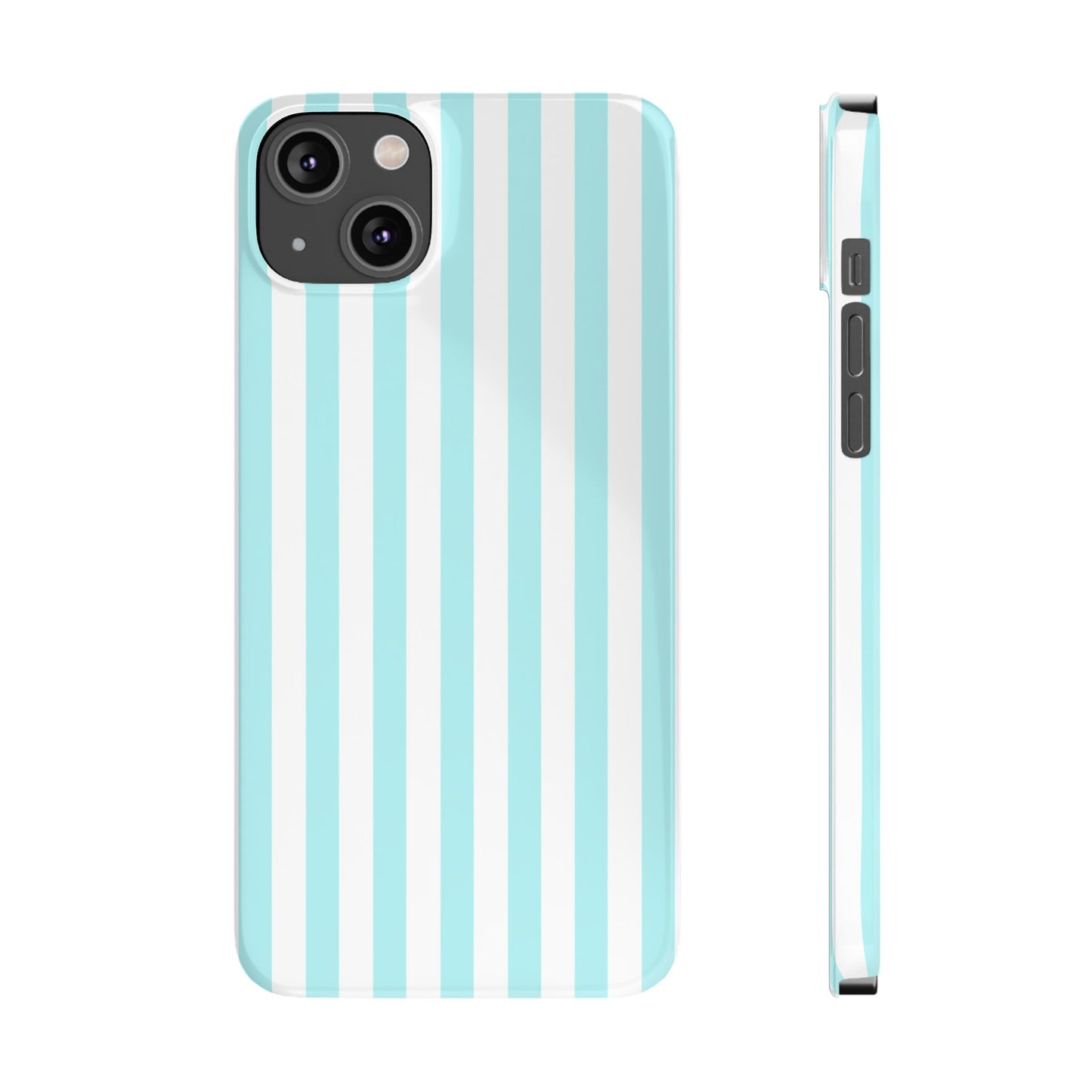 Blue Striped Summer Slim iPhone Case