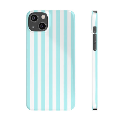 Blue Striped Summer Slim iPhone Case