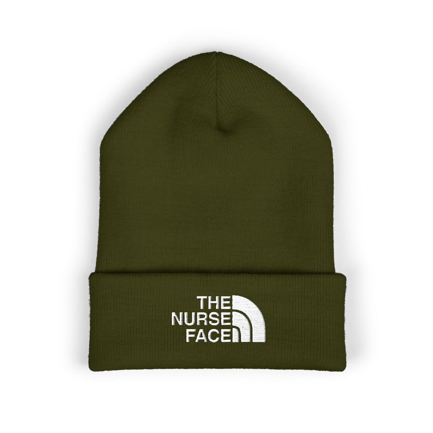 The Nurse Face Embroidered Classic Cuffed Beanie