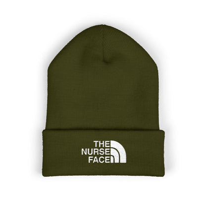 The Nurse Face Embroidered Classic Cuffed Beanie
