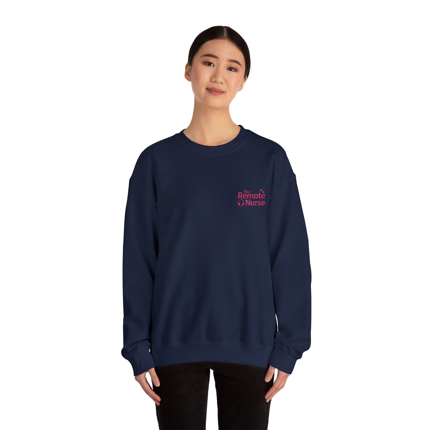 The Remote Nurse Embroidered Crewneck Sweatshirt