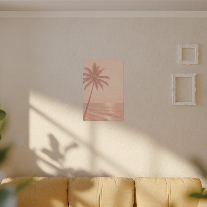 Blush Palm Beach — Matte Stretched Canvas Wall Art