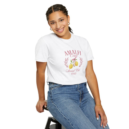 Amalfi Coast Social Club Pink Oversized T-shirt
