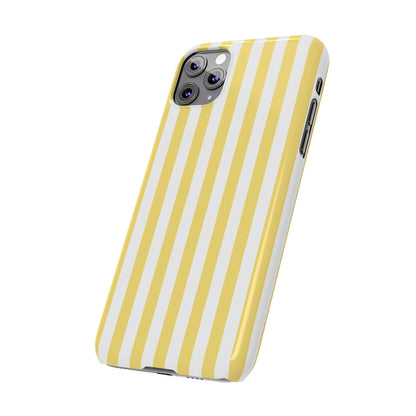 Yellow Striped Summer Slim iPhone Case