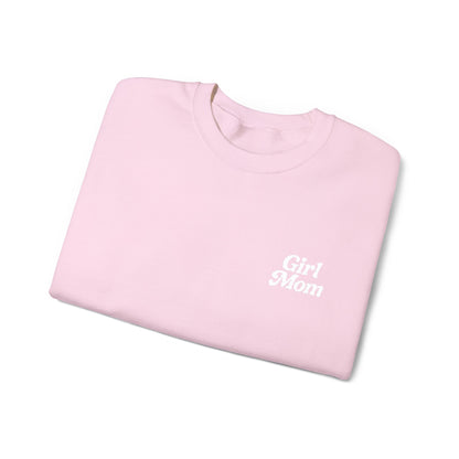 Girl Mom Retro Embroidered Crewneck Sweatshirt