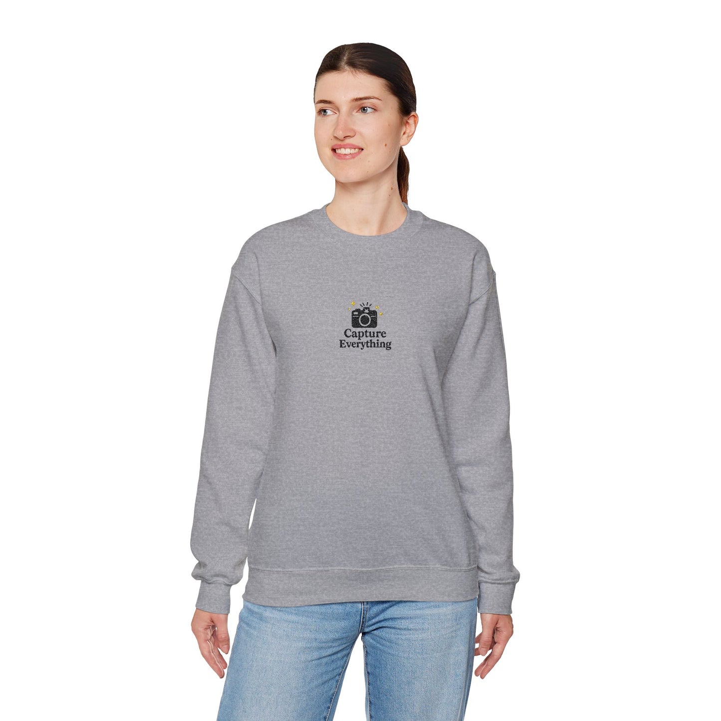 Capture Everything Embroidered Crewneck Sweatshirt