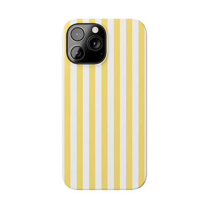 Yellow Striped Summer Slim iPhone Case