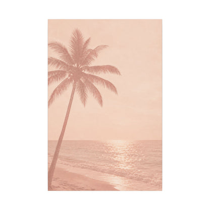Blush Palm Beach — Matte Stretched Canvas Wall Art