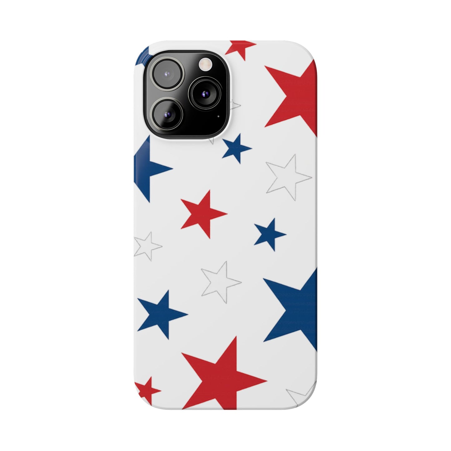 Red White and Blue Stars Slim iPhone Case