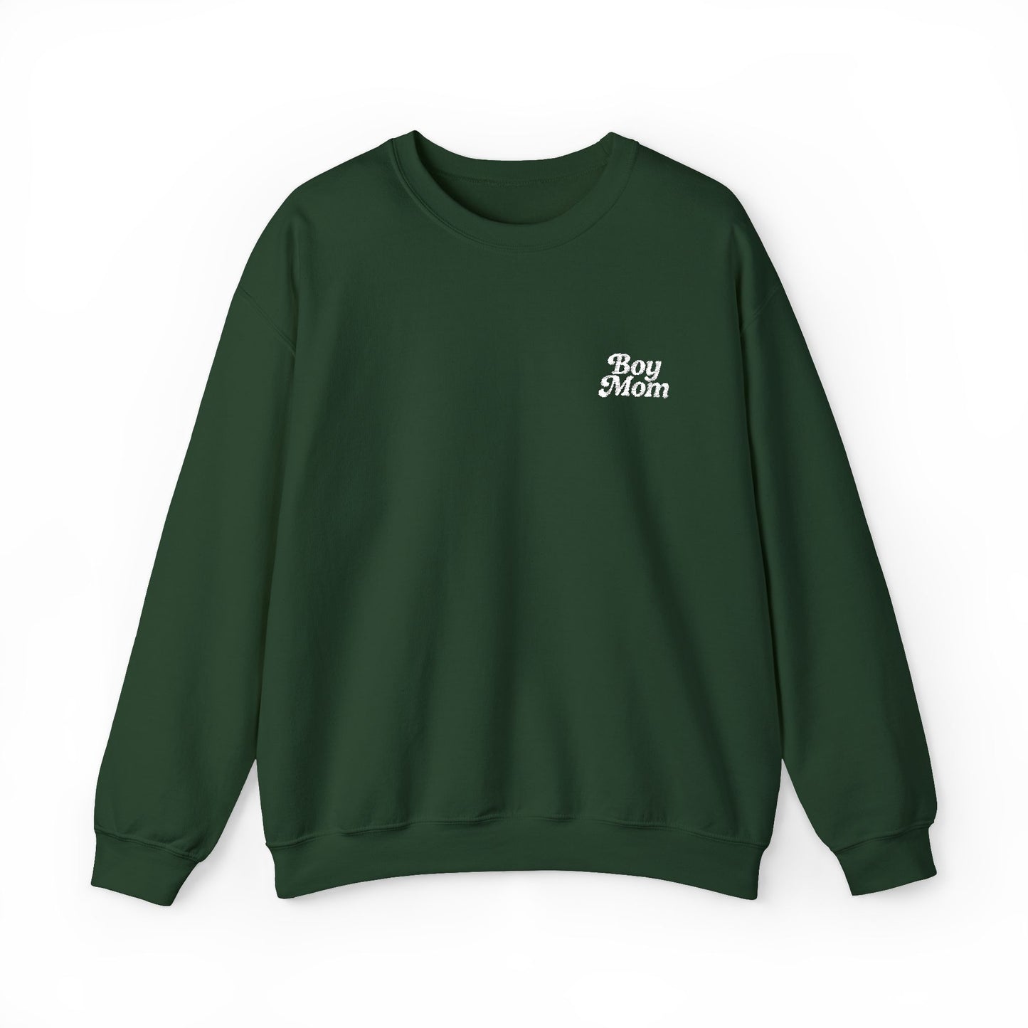 Boy Mom Retro Embroidered Crewneck Sweatshirt