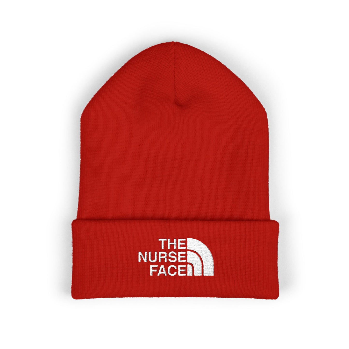 The Nurse Face Embroidered Classic Cuffed Beanie